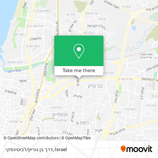 דרך בן גוריון/ז'בוטינסקי map