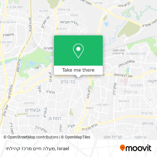 מעלה חיים מרכז קהילתי map