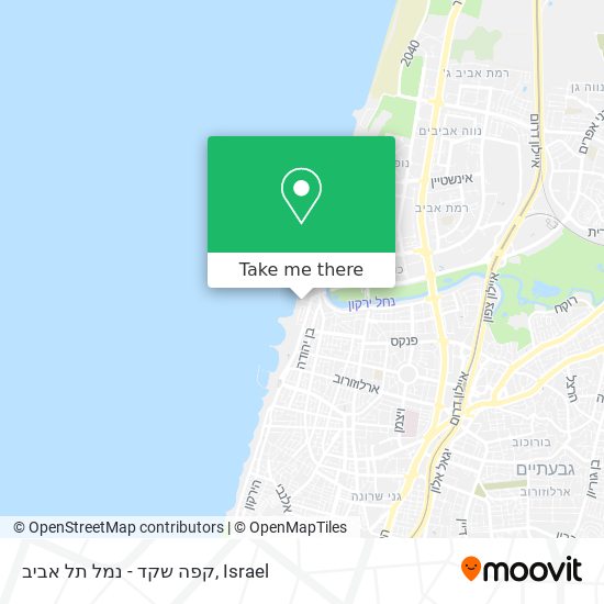 Карта קפה שקד - נמל תל אביב