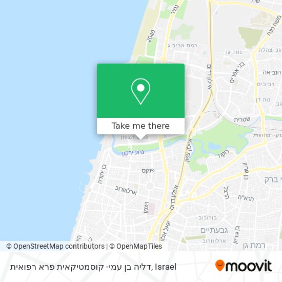 דליה בן עמי- קוסמטיקאית פרא רפואית map