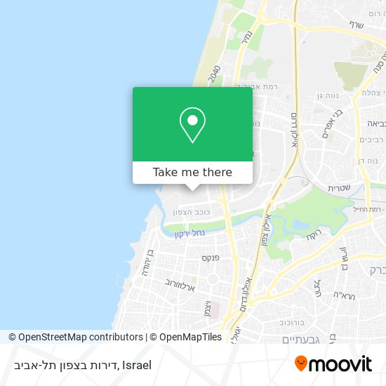 Карта דירות בצפון תל-אביב