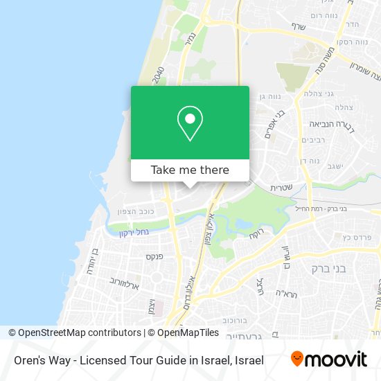 Oren's Way - Licensed Tour Guide in Israel map
