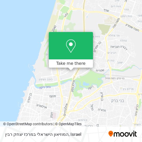 Карта המוזיאון הישראלי במרכז יצחק רבין