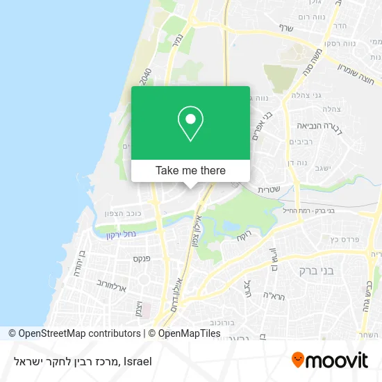 Карта מרכז רבין לחקר ישראל