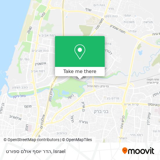 Карта הדר יוסף אולם ספורט