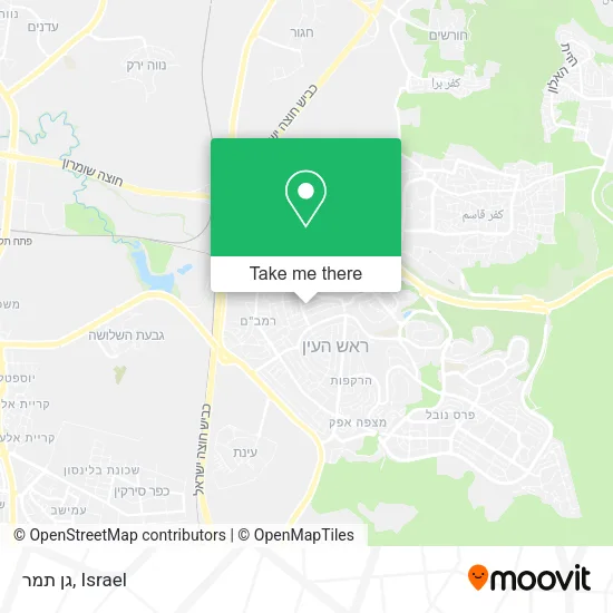 Карта גן תמר