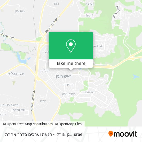 גן אורלי - הנאה וערכים בדרך אחרת. map