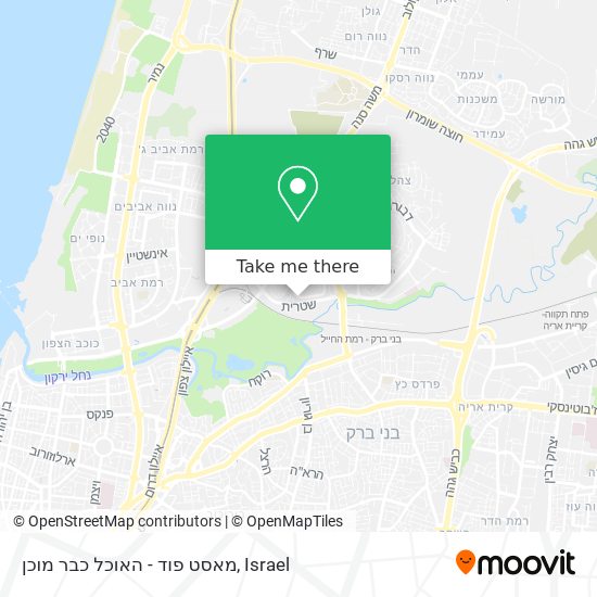 מאסט פוד - האוכל כבר מוכן map