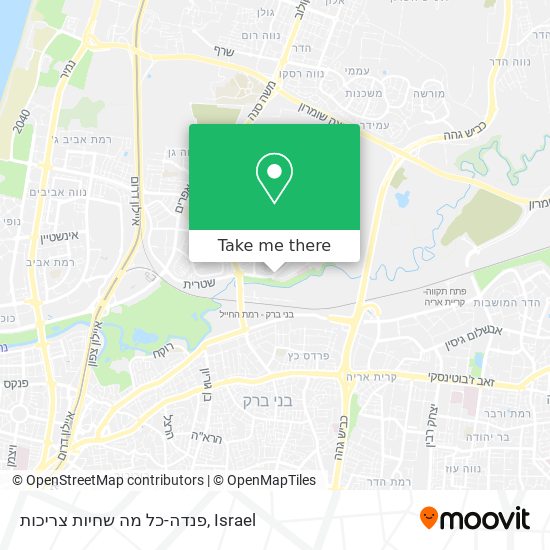 פנדה-כל מה שחיות צריכות map