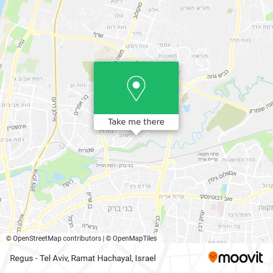 Карта Regus - Tel Aviv, Ramat Hachayal