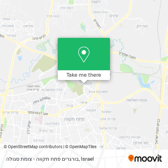 בורגרים פתח תקווה - צומת סגולה map