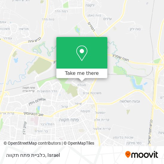 כלביית פתח תקווה map