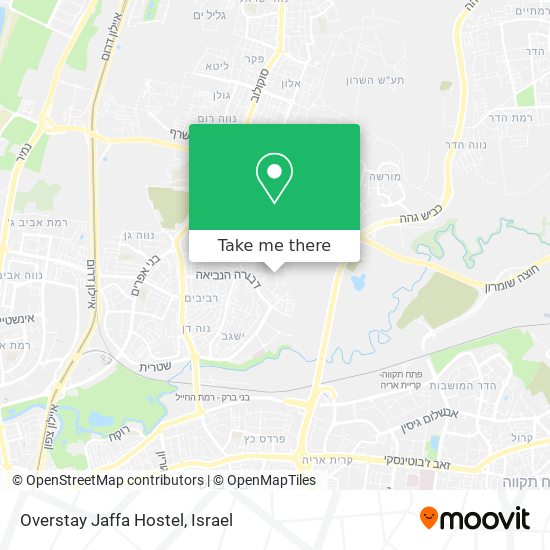 Карта Overstay Jaffa Hostel