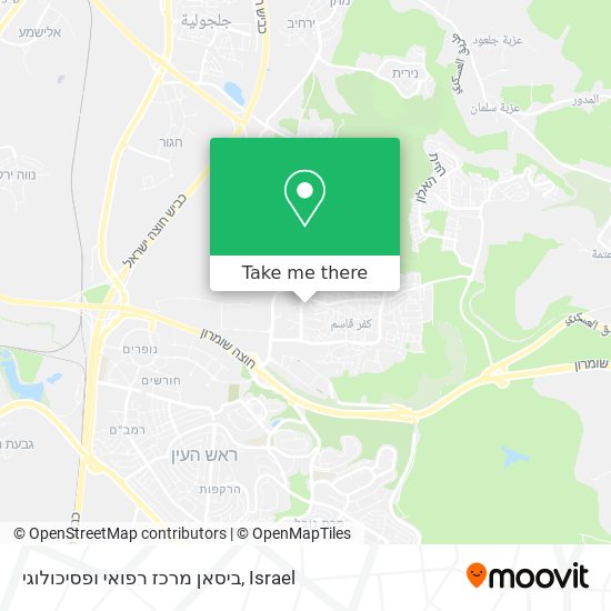 ביסאן מרכז רפואי ופסיכולוגי map