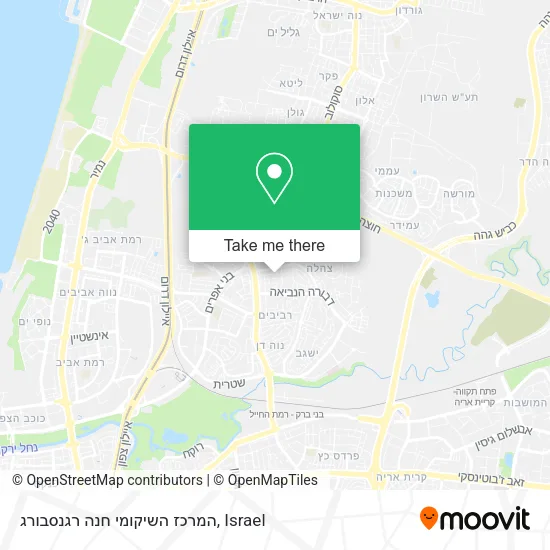 Карта המרכז השיקומי חנה רגנסבורג