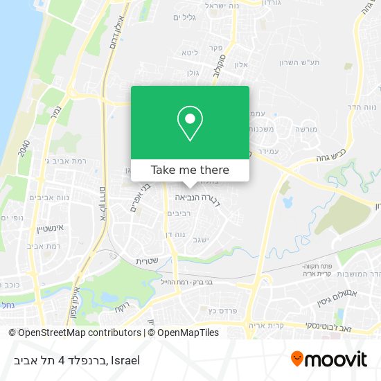 ברנפלד 4 תל אביב map