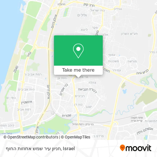 Карта חניון עיר שמש אחוזות החוף