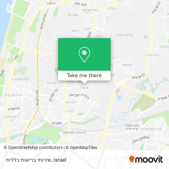 שירותי בריאות כללית map