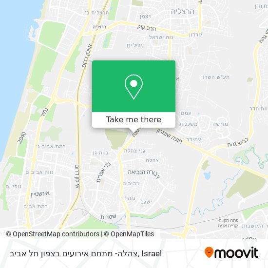 Карта צהלה- מתחם אירועים בצפון תל אביב