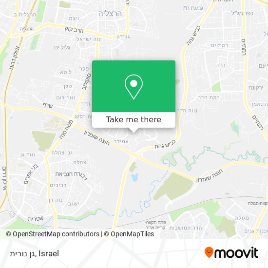 גן נורית map