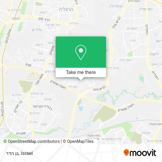 Карта גן הדר