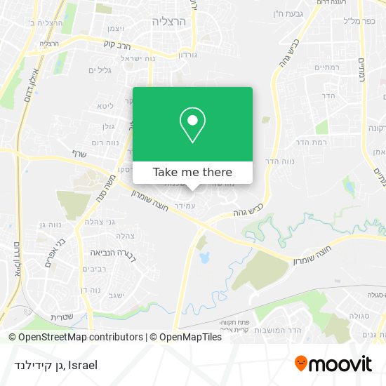 גן קידילנד map