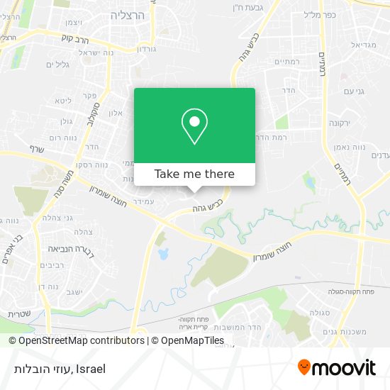 עוזי הובלות map