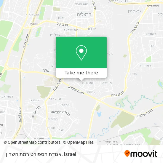 Карта אגודת הספורט רמת השרון