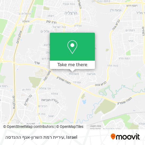 עיריית רמת השרון-אגף ההנדסה map