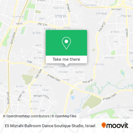 Eli Mizrahi Ballroom Dance boutique Studio map