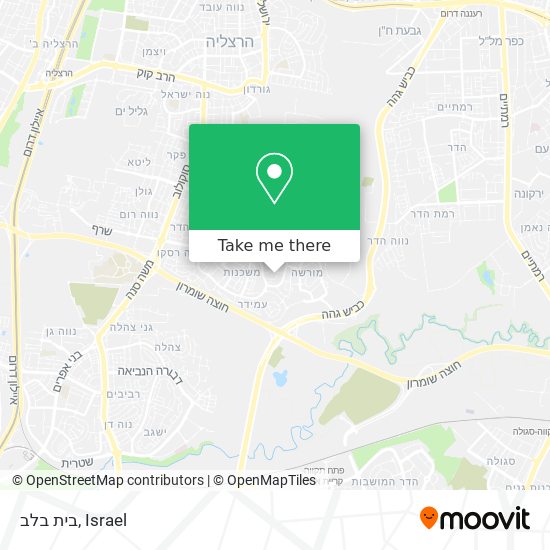 בית בלב map