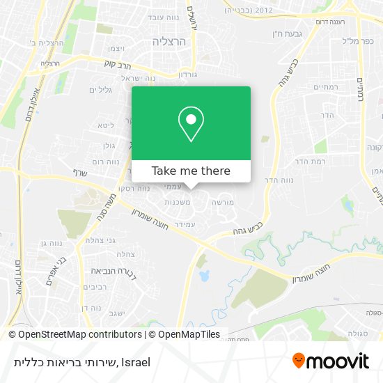 שירותי בריאות כללית map