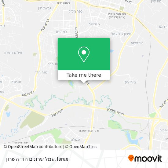 עמל שרונים הוד השרון map