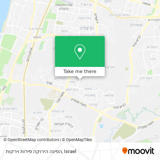 הפינה הירוקה פירות וירקות map