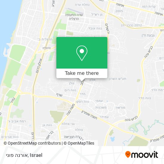 אורנה פוני map