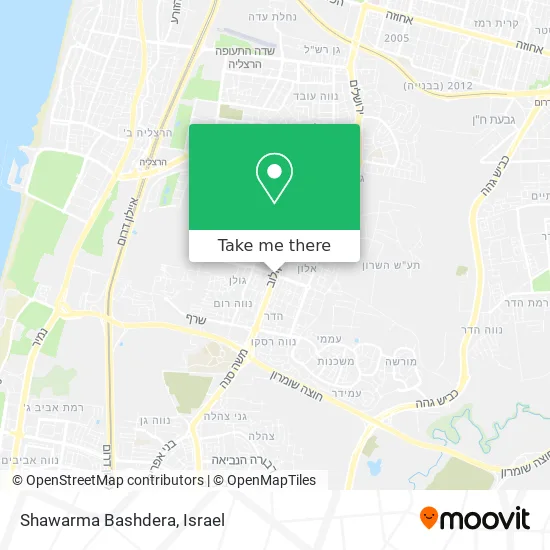 Карта Shawarma Bashdera