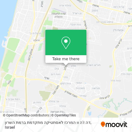 דה ז'ה וו המרכז לאסתטיקה מתקדמת ברמת השרון map