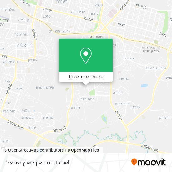 המוזיאון לארץ ישראל map