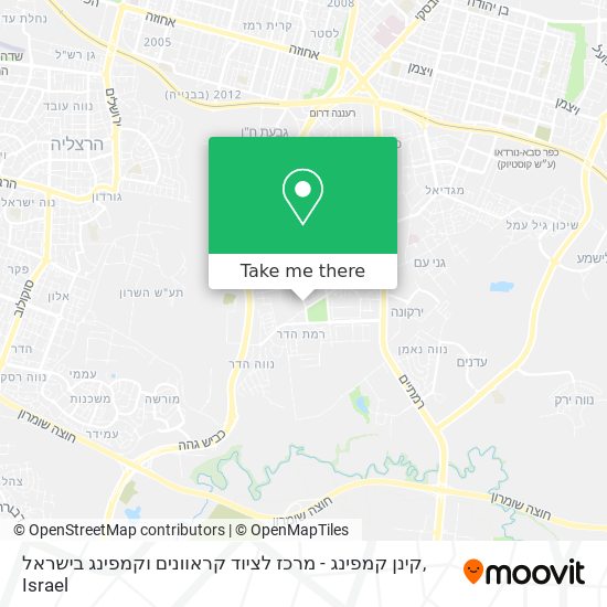 Карта קינן קמפינג - מרכז לציוד קראוונים וקמפינג בישראל