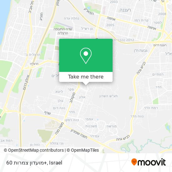 מועדון צמרות 60+ map