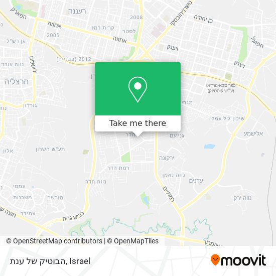 הבוטיק של ענת map