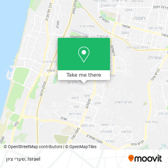 שערי ציון map