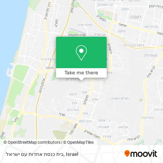 בית כנסת אחדות עם ישראל map