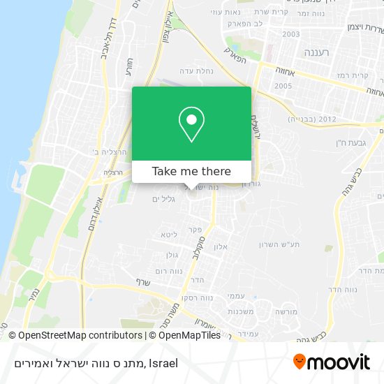 מתנ ס נווה ישראל ואמירים map