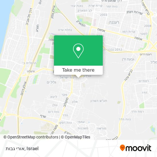 אורי גבות map