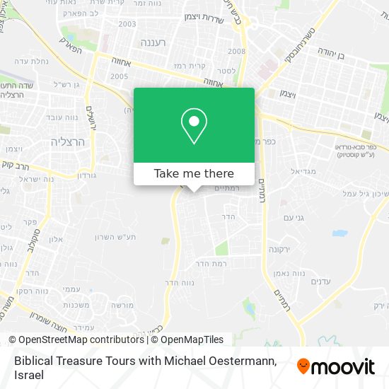 Biblical Treasure Tours with Michael Oestermann map