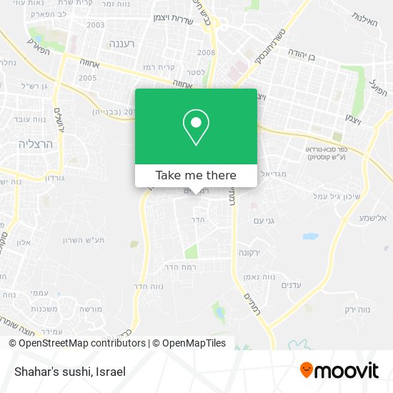 Shahar's sushi map