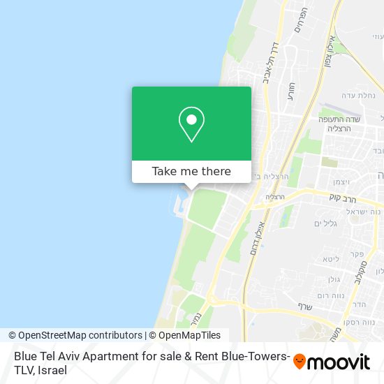 Карта Blue Tel Aviv Apartment for sale & Rent Blue-Towers-TLV