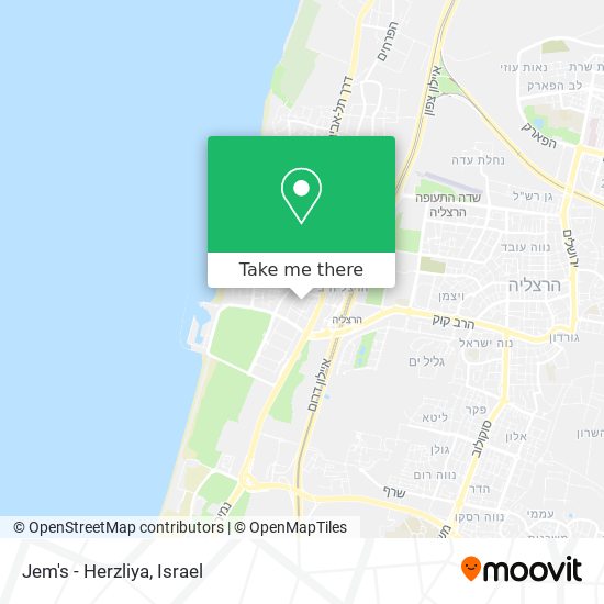 Карта Jem's - Herzliya