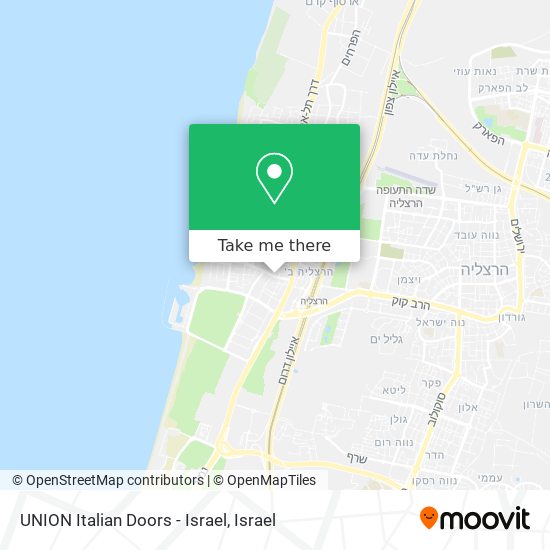 UNION Italian Doors - Israel map